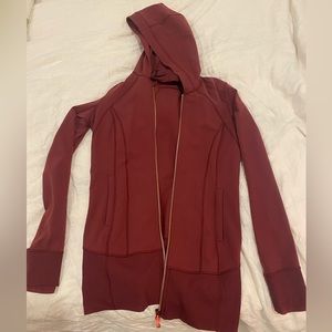 Maroon Lululemon Zip Up Jacket